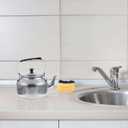 Baluue Stovetop Tea Kettle with Built-in Filter Mesh 6.88X6.29X4.92In Household Water Kettle for Brewing Tea Coffee Hot Beverages Ergonomic Handle Easy Pouring