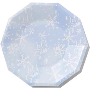Snowflake Blue Small Plates (Set of 10) by Coterie (Let It Snow)