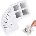 20 Pcs Hair Catcher Shower Drains Mesh Stickers Disposable Shower Drain Cover 4" X 4" Disposable Hair Drain Stickers Mesh Cover Floor Drains Sticker for Human & Pet Hairs
