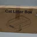 2PACK Stainless Steel Litter Box, Extra Large Litter Boxes for Big Cats, XL Metal Cat Litter Box with Lid High Sides, Anti-Urine Leakage, Non-Sticky, Scoop Included