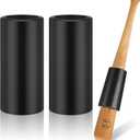 2 Pcs Baseball Bat Weight Sleeve 24 oz Black Baseball Batting Donut Training Aid, Adjustable Bat Weight for Youth Overload Swing Training