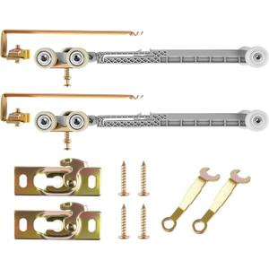 Pocket Door Soft Close Top Hanger Assemblies Fit for Johnson P/N #1060 & #1062, Sliding door roller Works with 100, 134F, 138F, 2610F Series Track, 1" Nylon Ball Bearing Tri-Wheel, Bi-Direction (2PCS)