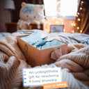 Baby Lovey Blanket  Muslin Security Blanket with Plush Bunny for Newborn or Boys  Soft and Cozy Lovey 24 x 24 inches