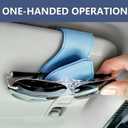 2 x Car Sunglass Holder Compatible with Tesla Cybertruck 2025 2024 Cyberbeast Interior Accessories Organizer Leather Eyeglass Hanger Visor Ticket Card Clip Cyber Truck Decor Sunglasses Holders (Blue)