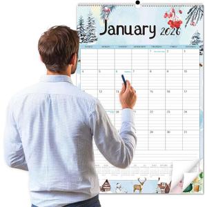Guasslee 2026 Large Wall Calendar, 20"x 30" Vertical Jumbo Hanging Wall Planner, 18 Monthly Calendar from Jan. 2026 to Jun. 2027 with Lines, Spiral Binding and Notes for Easy Organizing