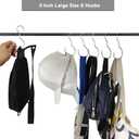 2 x S Hooks for Hanging, 5 Inch Large Size Closet Rod Hooks for Purses, Handbags, Belts, Scarves, Hats,Ties, Hanging Bags. (4 Pack)