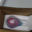 5.5" Hand Blown Glass Blue Bird Figurine Glass Pink and Blue Birds of Happiness Statue Crystal Animal Sculpture Decorative Ornaments for Home Decoration,Birthday Present,Women Gift for Christmas