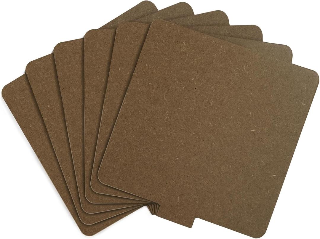 Touri Pottery Bats Set for Pottery Wheel - 6 Pack 7 Square Inner Bats Only, Ceramic Tools for Pottery Making, Brown