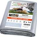 Tarps Heavy Duty Waterproof 8x14ft,Silver Plastic Tarps Large Multipurpose Outdoor Tarp Cover Thick Poly Tarpaulin 12MIL for Emergency Rain or Sun, Roof, Patio Furniture, Firewood, Canopy