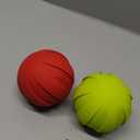 Nerf Dog Classic Squeak Ball Outdoor Dog Toy, 3.8 Inch Dog Ball Fetch Toy, Squeaking Toy for Medium and Large Breeds, Green/Red, 2 Count