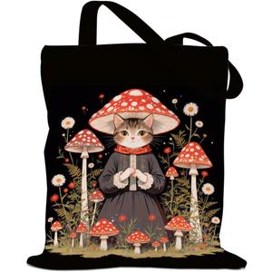 Cute Axolotls Cat, Moon Witch Series Inspirational Quotes Grocery Bags Gifts for Women (Multicolor444)