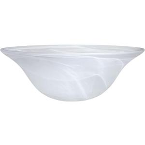 Aspen Creative 23140-11 Etched Alabaster Transitional Style Replacement Glass Shade for Medium Base Socket Torchiere Lamp, Swag Lamp and Pendant, 15-1/2" Diameter x 5-1/2" High, 1 Pack