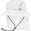 Sukeen Kids Sun Hats with Neck Flap 3 Ways to Wear Foldable Bucket Hat for Girls Boys Lightweight Kids Beach Hat for Outdoors (White)