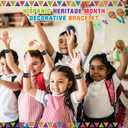 OPELETNNT 60 Pcs Hispanic Heritage Month Decorations Slap Bracelets Party Favors, Latin American Spanish Classroom Decorations Rewards Prizes School Supplies Decor(6 style)