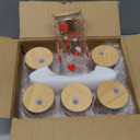 6 Pcs Valentine Gifts Glass Cups with Lids and Straws 16 oz Hearts Iced Coffee Cups Drinking Heart Women Ladies Wife Gift Valentines Day Galentines Party Supplies Wedding Birthday (Red)