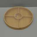 Hedume Bamboo Nuts Storage Platter Tray, Food Serving Tray with 5 Dining Grids, 12 Inches Dessert Fruit Veggie Food Serve Plate Tray for Party, Family Dinner, Holiday and Home Warming