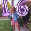 3 x Numbers 4 Balloons Purple Party Decorations for Women Men, 40 In Big Four Balloons for Engagement, Wedding, Celebration Party, Graduations, Photo Shoot