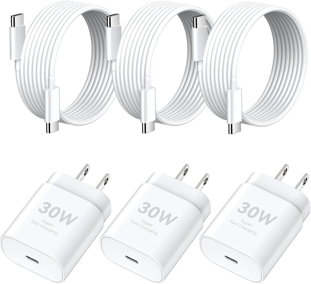 Phone 17 16 15 Pro Max Charger Fast Charging, 30W USB C Charger Type C Chargers Fast Charging Block with 10 FT Long Cable Cord for Phone 17 Pro Max/17 Pro/17/16 Pro Max/16 Pro/16 Plus/16/15 ProMax