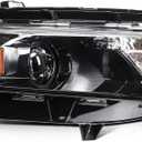 LED Headlight Assembly for Jeep for Cherokee 2019-2022 Black Housing Amber Reflector Clear Lens Passenger Side Headlamp