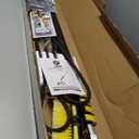 janz 24 FT, Aluminum Telescoping Pressure Washer Wand with 2 Pressure Washer Extension Wands,Gutter Cleaner Attachment, 7 Spray Nozzle Tips, 2 Hose Inlet Adapters, Pivoting Coupler and Support Harness (Yellow)