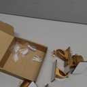 CIEMGNZOC 6PCS No Drill Curtain Rod Brackets, Self-Adhesive Curtain Rods No Drilling, Nail Free Adjustable Curtain Rod Holders, Curtain Hooks for Rod Less Than 1.57 Inch Diameter (Gold)