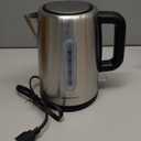 Amazon Basics Electric Stainless Steel Kettle for Tea and Coffee, BPA-Free, Fast Boiling, Auto Shut-Off, 1.7 Liter, 1500W, Black and Silver