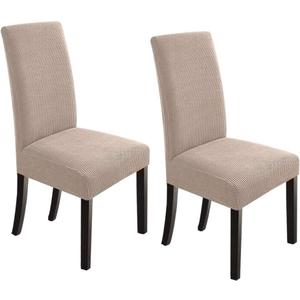 NORTHERN BROTHERS Dining Chair Covers Stretch Chair Cover Parsons Chair Slipcover Chair Covers for Dining Room Set of 2, Khaki
