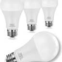 LED Light Bulbs, A19 Daylight 6500K Light Bulb, 12W (100 Watt Equivalent) 1200 Lumens, Non-Dimmable, E26 Standard Medium Base Super Bright Lamp for Bathroom Home Lighting, 4 Packs