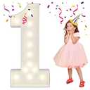4FT Light Up Numbers Letters, DIY Giant Marquee Numbers, Mosaic Balloon Number 1 for 1st Birthday Decorations, Anniversary Decorations, Wedding Party Decor