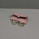 miyya Blue Light Blocking Glasses Women, Fashion Round Transparent Anti Blue Light Glasses with Anti Eyestrain & UV Glare (*Flesh Pink)