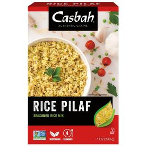 Casbah Authentic Grains, Seasoned Rice Pilaf Mix, 7 Ounce, Best By 10/07/2026