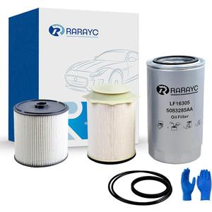 6.7L Cummins Fuel Filter Water Separator set for 2019 2020 2021 2022 2023 2024 Ram Turbo Diesel Engines 68157291AA 68436631AA and Oil Filter 5083285AA