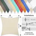 18' x 22' Rectangle Sun Shade Sails Canopy UV Block for Patio Deck Pergola Yard Lawn Outdoor Activities (Beige)