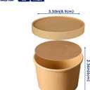 JOLLY CHEF 50 Pack Disposable Paper Food Containers with Lids, 8 oz To Go Soup Bowls, Disposable Soup Cups with Lids for Restaurant, Party, Picnic