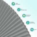Changshade Arch Window Shades Blackout,Half Moon(Radius: 24") Blackout Pleated Window Shades, Half Circle No Drill Cellular Shades for Windows, Easy Cut and Install, 24"*48"-1pcs