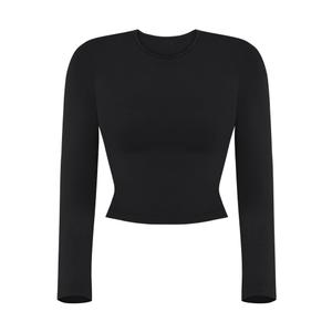 Sunzel Short Sleeve Fitted Basic T Shirts for Women, Soft Crew Neck Basic Crop Tee Cute Trendy Summer Tops Tight Tees L