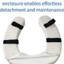Padded Toilet Seat Cushion with 2-Inch High-Density Foam & Waterproof PU Fabric, U-Shape Padded Toilet Cushion - Secure Hook & Loop Tape, Fits Standard/Elongated Toilets (Beige)