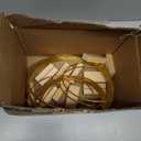 12 Pack Moon Centerpieces for Tables, Moon Dream Catcher Macrame Metal Floral Hoop Centerpiece with Stand, Gold Metal Wreath Rings for DIY Wedding Decor, Wall Hanging