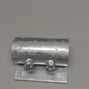 Dock Edge Stationary Dock Heavy Duty Side Leg Pipe Holder, Galvanized,Silver,7/16" holes for 3/8" carriage bolts