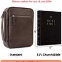 Bible Cover - Bible Case for Men with Durable Handle, Carrying Book Case Church Bag, Protective with Zippered Pocket, Ideal for Church and Prayer Meetings, Christian Gift for Men