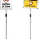 Poster Stand Holder Adjustable Pedestal Floor Standing Sign Holder Vertical and Horizontal View Sign Display, Aluminum Snap Open Frame with Safety Corner (Sliver-8.5x11)