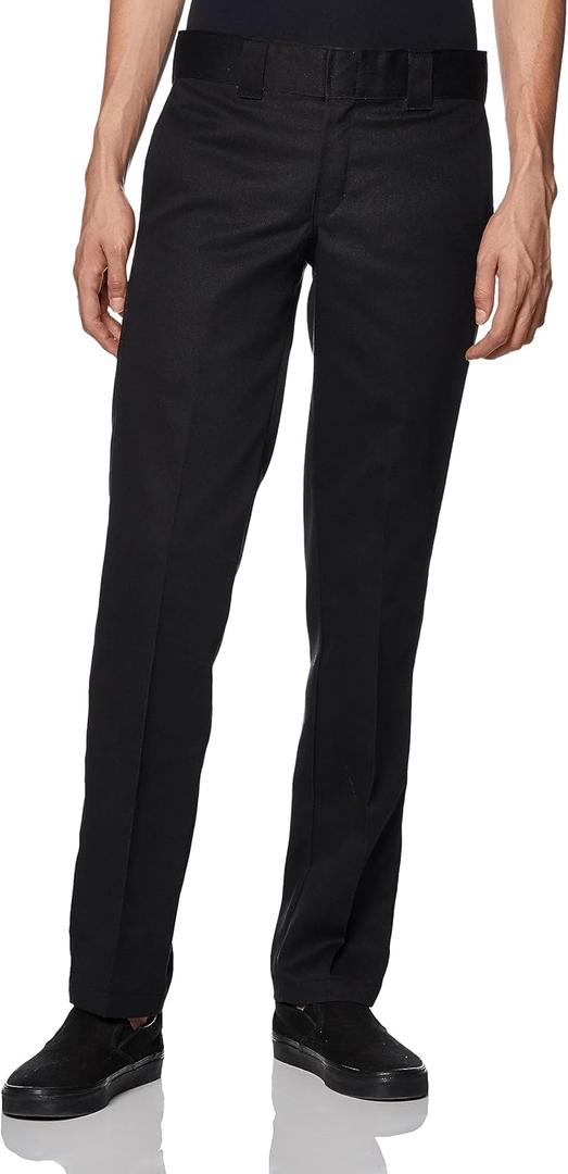 Dickies Men's Flex Work Pant Slim Straight Fit (30W x 32L, Black V1)