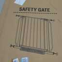 34" Extra Tall Baby Gate for Stairs, Auto Close Stroller Friendly Dog Gate Indoor for Doorways, Pressure Mounted 29"-40" Wide Baby Gate, Easy Walk Through Gate for Children & Pets, White