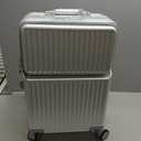 Zipperless Luggage, 22.4" x 15.4" x 9.4" Aviation Certified, Polycarbonate Aluminum Hardshell, Expandable Carry-On Luggage with Spinner Wheels, Hardshell Luggage, 20 Inch Cabin