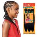 Sensationnel X-Pression Prestretched Braiding Hair - 3X Kids Braid 28 inch All Kanekalon Flame Retardant Synthetic Braid for Box Braids and Twists (1 pack, SM1B/30)