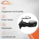 RH Passenger Side Mirror Compatible with Ford F250 F350 F450 2017-2022 Support Manual Folding Power Glass Adjust Heated with BSM Signal Light with Turn Signal & Puddle Light Temp Sensor