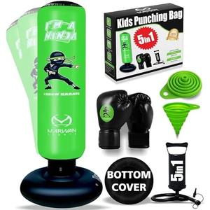Marwan Sports 5-in-1 Kids Punching Bag Set – Ultra-Durable, Fast Bounce-Back Inflatable Boxing Bag with Gloves & Air Pump – Exciting & Safe Active Play for Boys Ages 4-12 (Patent Pending) Marwan Sports 5-in-1 Kids Punching Bag Set – Ultra-Durable, Fast Bounce-Back Inflatable Boxing Bag with Gloves & Air Pump – Exciting & Safe Active Play for Boys Ages 4-12 (Patent Pending)