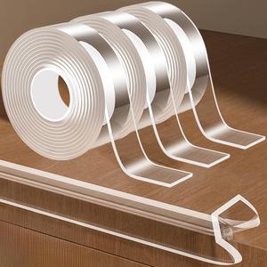 Clear Soft Corner Protectors for Furniture Strip,0.8in x 9.84FT,Sharp Edge & Table Bumper,Cabinet,Window Sill,Wall Corner Protector,Baby Proof Corners and Edges,3 Rolls
