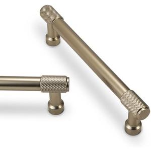 POVEFONK 10 Pack 5 inch(128mm) Dark Champagne Bronze Kitchen Cabinet Handles Knurled Cabinet Pulls Gold Drawer Pulls Kitchen Hardware