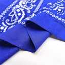 100% Cotton Bandanas, 21 x 21 inches, Set of 6 (Basic - Blue)